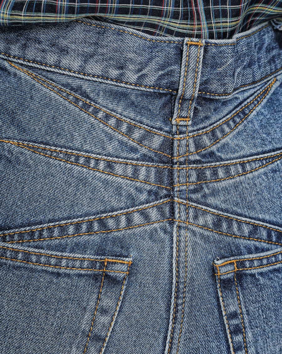 Alaïa Blue High-Waist Skinny Jeans with Eyelet Detail Size FR 36 (UK 8)