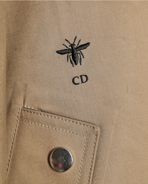 Christian Dior Beige Poncho Coat With Oblique Pattern Size M (UK 10)