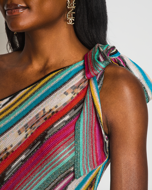 Missoni Multi-Coloured Sparkly One Shoulder Jumpsuit Size IT 42 (UK 10)