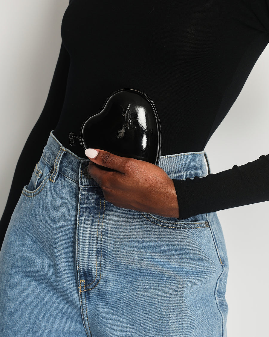 AREA Blue Denim High-Waist Jeans with Crystal Cut Out Detail Size US 2 (UK 6)