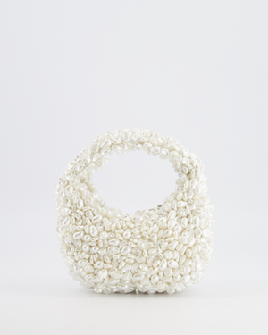 Rétrofête White Lottie Pearl Mini Bag with Silver Hardware