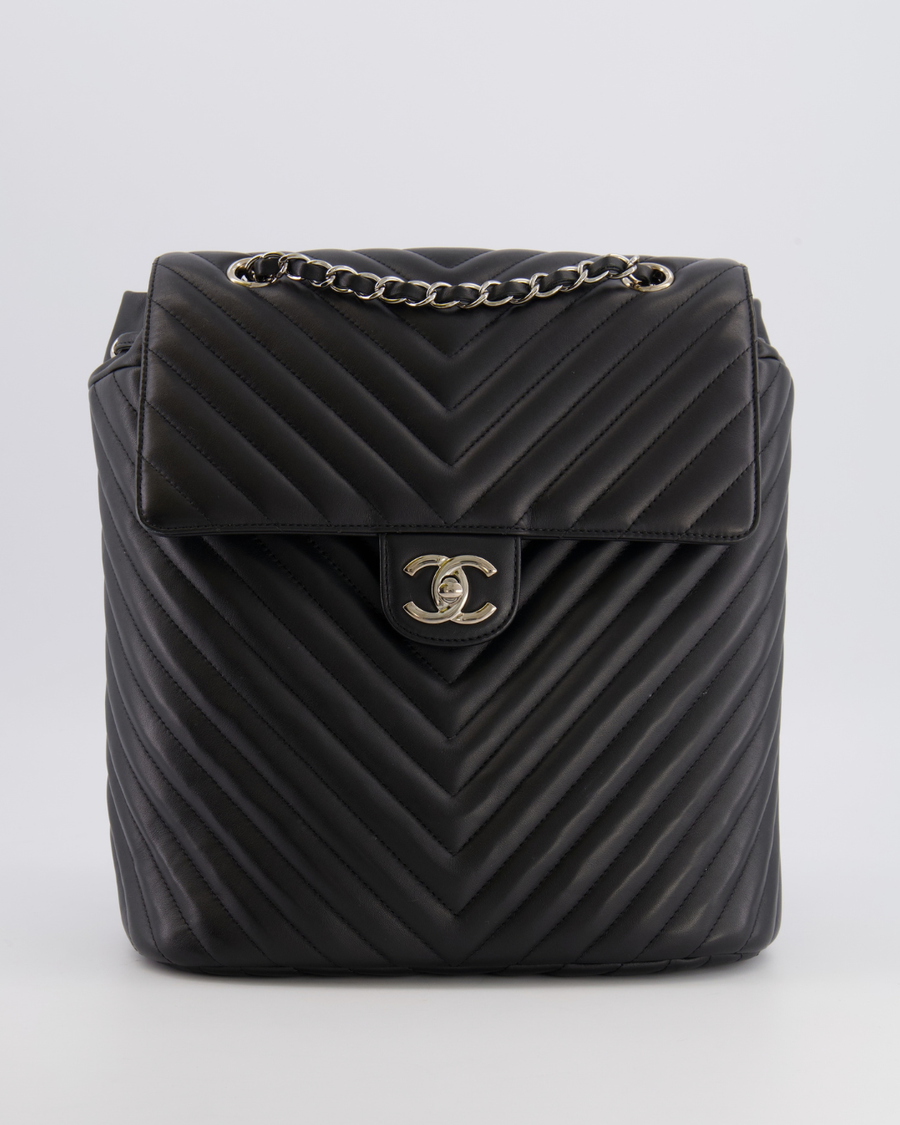 Chanel Black Quilted Lambskin Large Urban Spirit Backpack with Silver Hardware