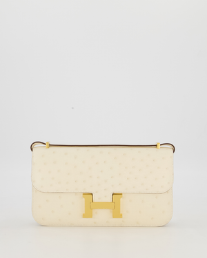 Hermès Constance 1-Elan Miroir Bag in Nata Ostrich Leather with Gold Hardware