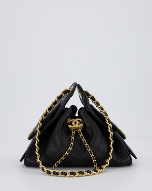 Chanel Black 25 Mini Handbag with Brushed Gold Hardware
