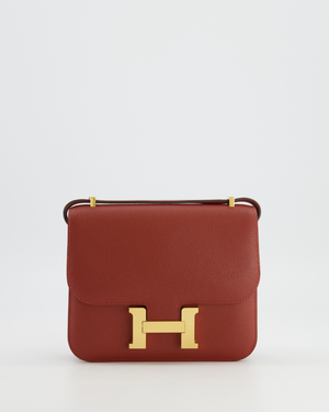 Hermès Constance III 18 Miroir Bag in Rouge Venitien Epsom Leather with Gold Hardware