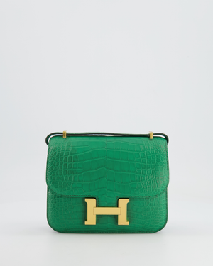 *STORE FRESH* Hermès Constance III 18 Bag in Cactus Alligator Mississippiensis Leather with Gold Hardware