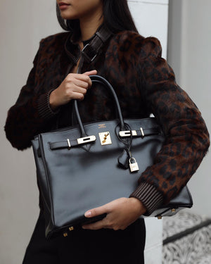 *SUPER RARE* Hermès Birkin 35cm Bag in Black Box Leather with Gold Hardware