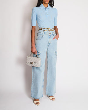 *RARE* Chanel Vintage 1997 24K Gold Logo Chain Belt with Small CC Logos and a Large CC Logo Buckle