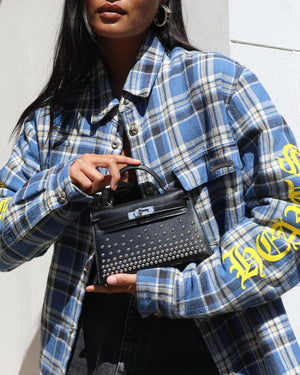 *SUPER RARE & HOT* Hermès Mini Kelly II 20 Clouté Bag in Black Box Calf Leather with Palladium Hardware & Studs