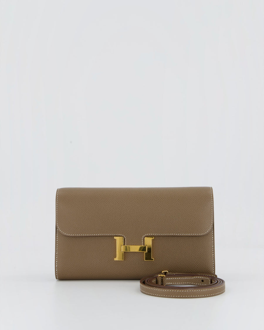 Hermès Constance To Go Bag in Etoupe Epsom Leather with Gold Hardware
