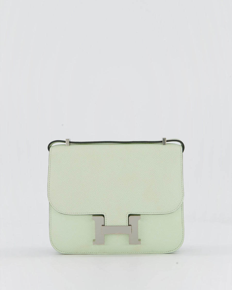 Hermès Mini Constance III Miroir 18 Bag in Vert Fizz Epsom Leather with Palladium Hardware