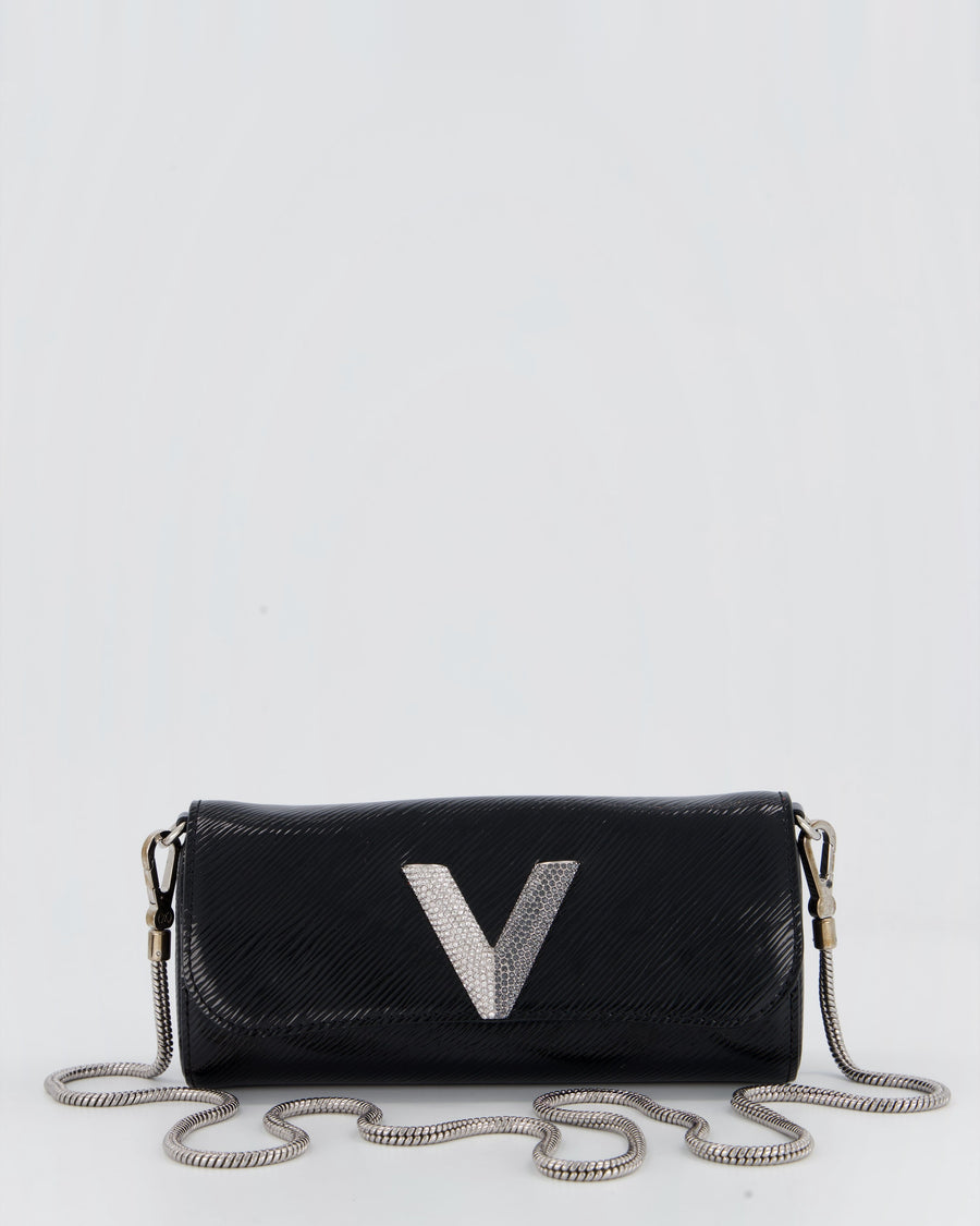 Louis Vuitton Epi Electric Night Box Bag in Black Patent Epi Leather with Silver Hardware