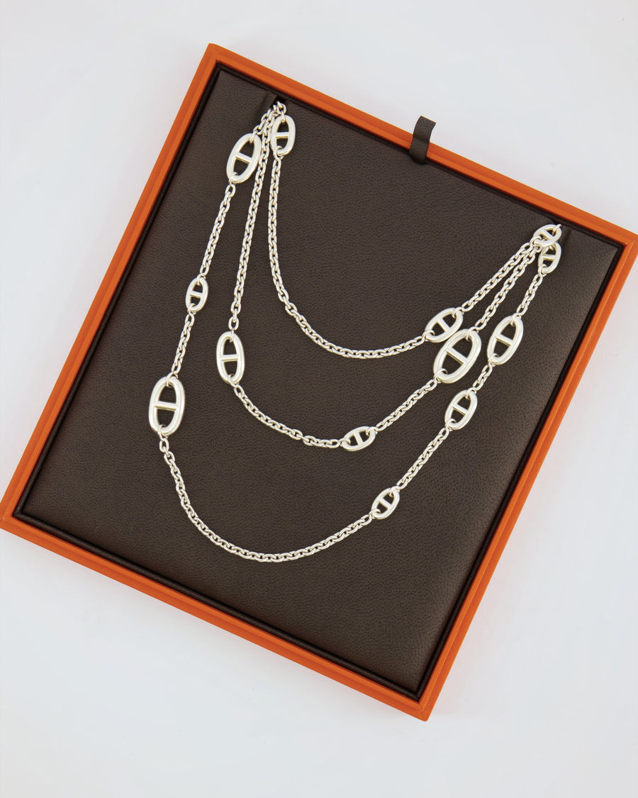 Hermès Silver Farandole Long Necklace 160