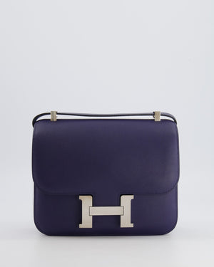 Hermès Constance 24 Bag in Bleu Saphir Evercolor Leather with Palladium Hardware