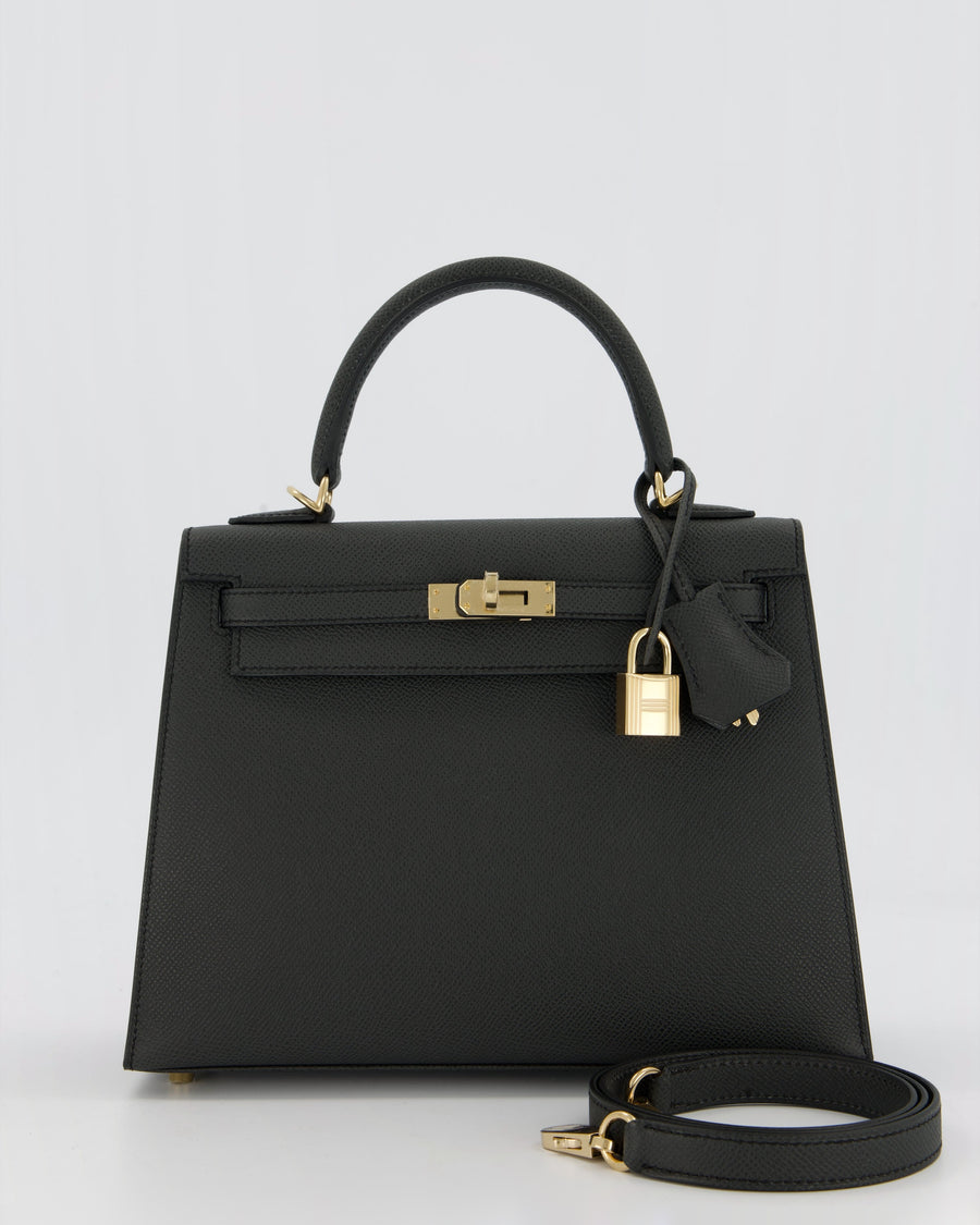 Hermès Kelly 25 Sellier Bag in Plomb Epsom Leather with Permabrass Hardware