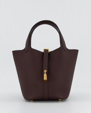 Hermès Picotin Lock 18 Bag in Rouge Sellier Clemence Leather with Gold Hardware