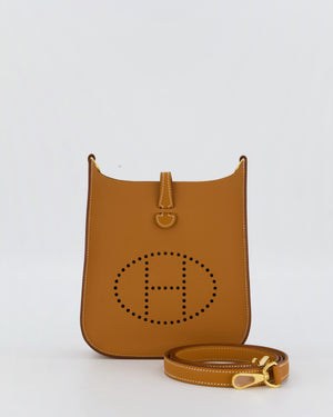 Hermès Gold Mini Evelyne Sellier Bag in Epsom Leather with Gold Hardware
