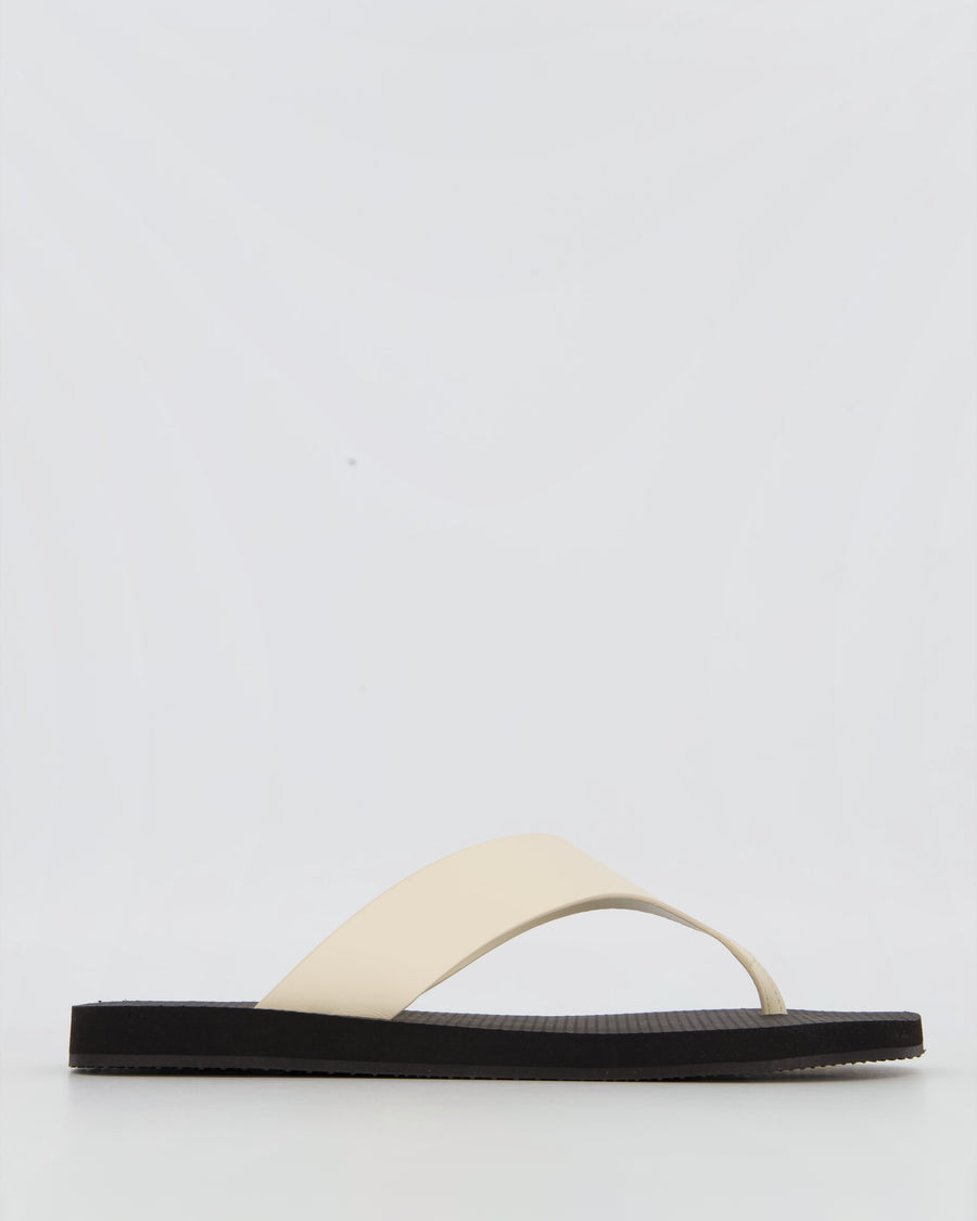 The Row Cream Dune Classic Leather Thong Sandals with Chunky Straps Size EU 39