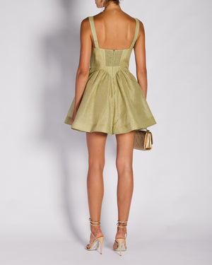 Zimmermann Sage Green Babydoll Linen Dress Size 1 (UK 10)