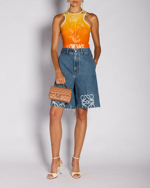 Loewe Blue High-Waist Anagram Denim Short Size FR 36 (UK 8)