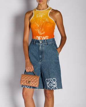 Loewe Blue High-Waist Anagram Denim Short Size FR 36 (UK 8)