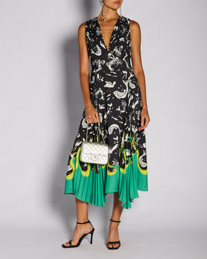 Prada Black Zodiac Sleeveless Flame Dress Size IT 42 (UK 10)
