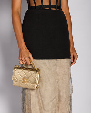 Prada Black Mesh Midi Dress Size IT 42 (UK 10)