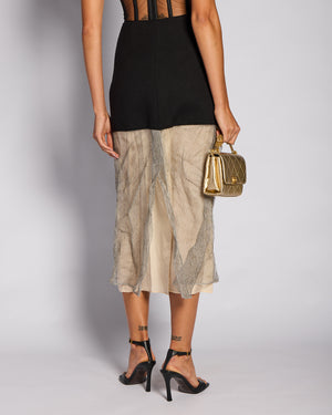 Prada Black Mesh Midi Dress Size IT 42 (UK 10)