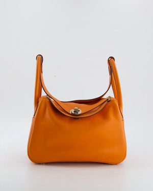 Hermès Lindy 26 Bag in Orange H Swift Leather with Palladium Hardware