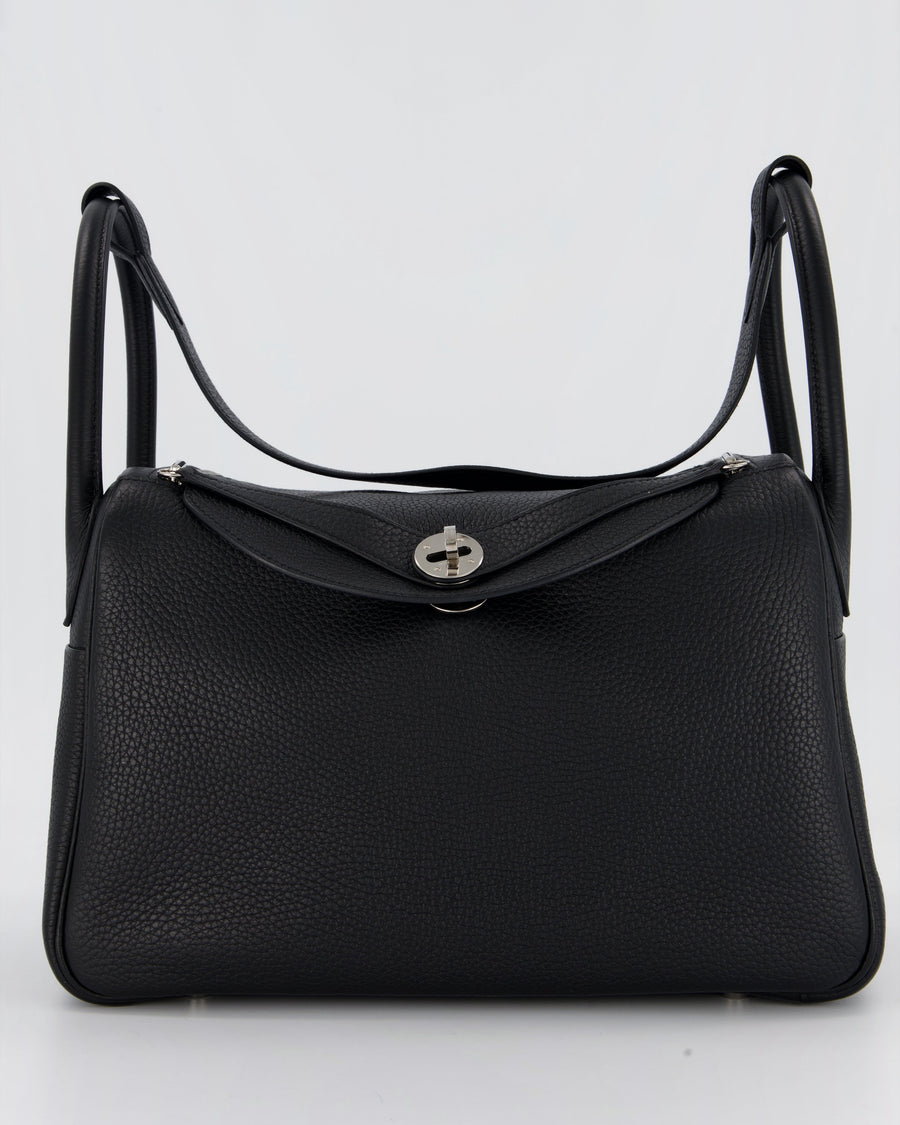 Hermès Lindy 30 Bag in Black Togo Leather with Palladium Hardware