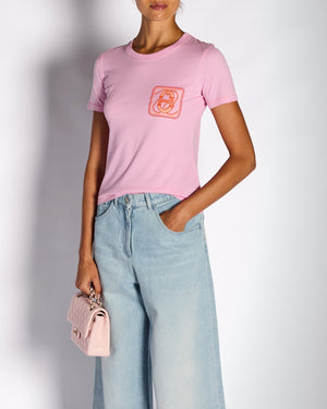 Hermès Pink Canoe Micro T-Shirt Size FR 38 (UK 10)