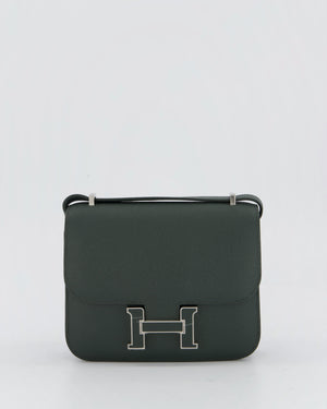 Hermès Constance III 18 Miroir Bag in Vert Mangrove Epsom Leather with Palladium and Vert Mangrove Enamel Hardware