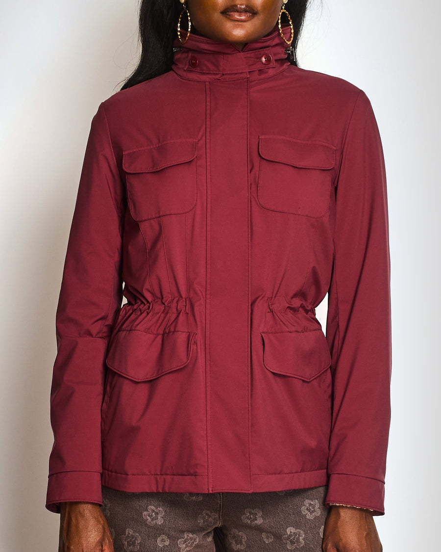 Loro Piana Red Traveller Rain Jacket Size IT 42 (UK 10)