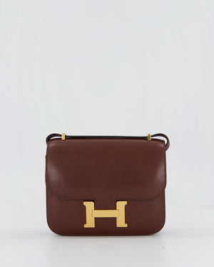 *HOT* Hermès Constance III Miroir 18 Bag in Terre Chevre Chamkila Leather with Gold Hardware