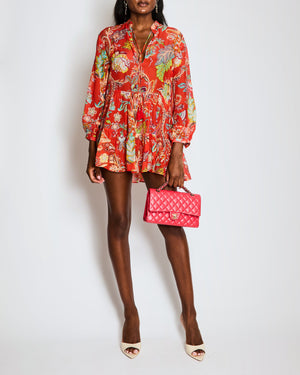 Etro Coral Paisley Print Mini Dress Size IT 38 (UK 6)