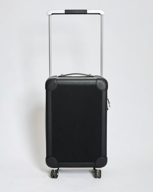 *HOT* Hermès Rolling Mobility Suitcase in Black with Black Clemence Leather Trim and Aluminium Hardware