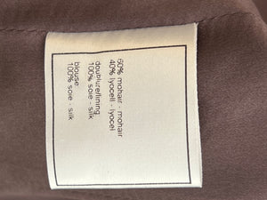 Chanel Brown Three Piece Tailored Set with Silk and Mohair Size FR 40 (UK 12)