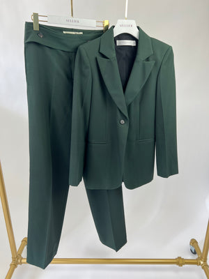 Victoria Beckham Green Two Piece Suit with Lapel Detailing IT 40 (UK 8)