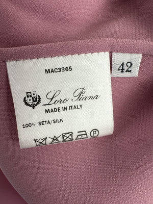 Loro Piana Light Purple Matt Sleeveless Silk Shirt IT 42 (UK 10)