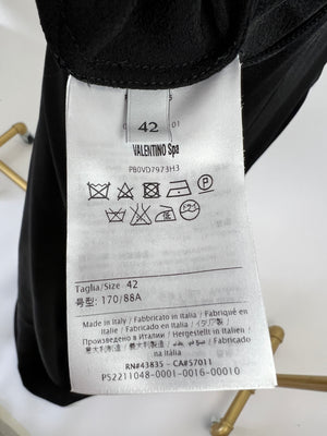Valentino Black Double Vest Silk Maxi Dress Size IT 42 (UK 10)