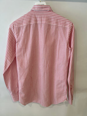 Loro Piana White and Red Striped Button-up Shirt Size IT 38 (UK 6)