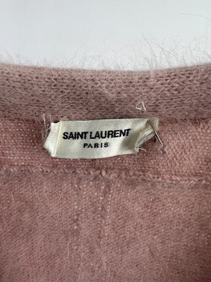 Saint Laurent Light Pink Cardigan with Button Detail Size XS (UK 6)