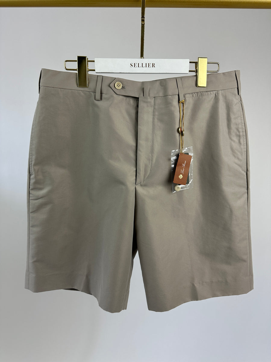 Loro Piana Menswear Taupe Classic Bermuda Shorts Size IT 52 (UK 35)