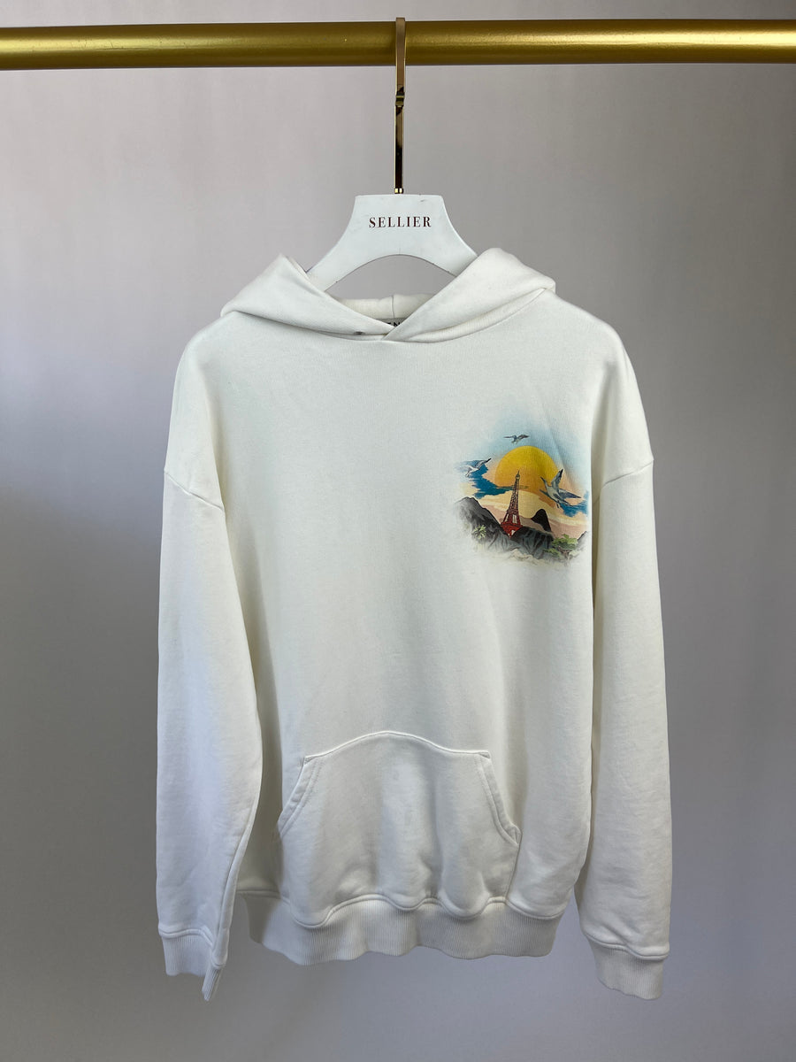 Givenchy White Sunset Printed Hoodie Size S (UK 8)