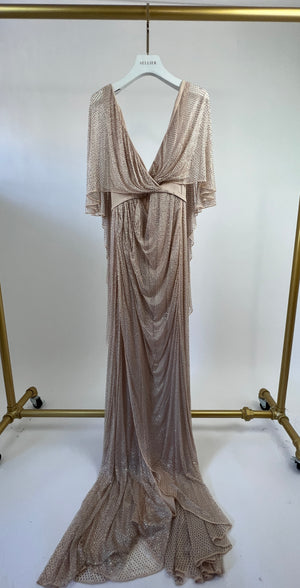 Ralph & Russo Light Pink Silk Embellished Gown Long Dress Size FR 36 (UK 8) RRP £17000