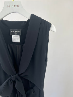 Chanel Black Cut-Out Maxi Dress with CC Detail FR 34 (UK 6)