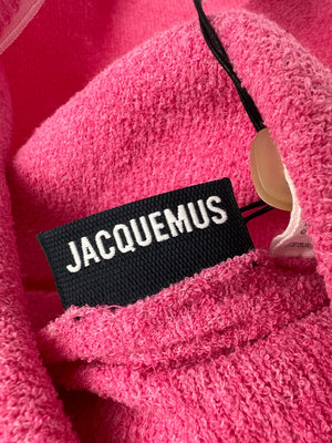 Jacquemus Pink Towelling Two Piece Skirt and Top Set with Button Detailing FR 38 (UK 8-10)