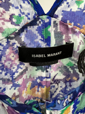 Isabel Marant Aztec Purple and Blue Jumpsuit with Zip Front Detail FR 44 (UK 16)