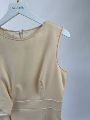 Valentino Couture Ivory Panelled Short Sleeve Dress IT 38 (UK 6)