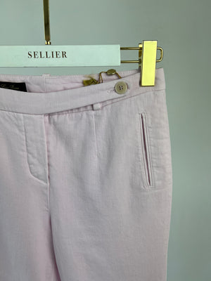 Loro Piana Pastel Pink Cotton Trousers Size IT 38 (UK 6)